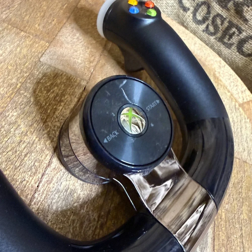 Microsoft Xbox 360 Wireless Speed Wheel Motion Racing Controller Black